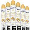 DOVE - Deodorante da donna Advanced Care Frutto della passione e citronella - Spray antitraspirante - 72 ore di protezione (confezione da 6 x 200 ml)