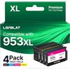 LOFBLAT Cartucce 953XL 953 XL per HP 953 953XL Multipack per HP Officejet Pro 7720 7740 8715 8725 8210 8710 7730 8216 8218 8718 8719 8720 8730 8740 (Nero Ciano Giallo Magenta, 4-Pack)