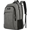 MATEIN Grande Zaino per PC 18.4 Pollici, Multitasche Zaini per Laptop, Antifurto Zaino da Viaggio per Donna Uomo, Impermeabilie Zaini Casual per Notebook, Lavoro, Regalo, Grigio