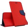 generale COMPATIBILE con SAMSUNG GALAXY A10 / A105F SM-A105FD DS/SM-A105FZBUITV / M10 Custodia COVER case FLIP LIBRO stand GEL silicone TPU eco pelle PORTAFOGLIO MAGNETICA porta carte (Rosso Blu)