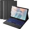 Nsyee Custodia con tastiera retroilluminata con touchpad, compatibile con Galaxy Tab A11+/A11 Plus 2025 11 (SM-X310/X315/X236), A9+/A9 Plus 2023 11 (SM-X210/X215/X216), tastiera Bluetooth staccabile