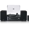 Lenco MC-760BK Giradischi con altoparlante - Giradischi 60 W - Lettore Vinile Bluetooth 5.3 - Record Player - DAB+ - Legno/Nero