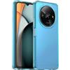 Generico Custodia Compatibile con XIAOMI Redmi A3 4G 23129RN51X Copertura Tasti Cover Protezione Gel Silicone TPU Morbida flessibile Matte Soft Slim Case (Azzurro trasparente)