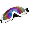 Rcniso Occhiali da Sci Occhiali da Ciclismo Leggeri Antivento per Adulti - Materiale PC Resistente per L'arrampicata su Sci (pellicola a colori con cornice bianca)