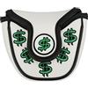 HNBGNNMRO Copri testa per putter da golf, copri testa in pelle PU impermeabile con chiusura magnetica, protezione per mazze resistente al sole e alla pioggia, rivestita in spesso velluto. (Bianco)