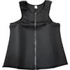 Deskium Top da allenamento senza maniche, gilet da sauna da uomo, modellante per il controllo della pancia, in neoprene con cerniera, nero, L (vita 95-100 cm)