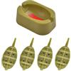 Jshanmei® - Set di 5 pezzi per la pesca a lenza Feeder, per la pesca alla carpa, barbo, fibra grossa - (15g-60g)