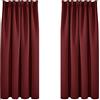 Deconovo Tende Oscuranti Camera da Letto 2 Pezzi, Termiche Isolanti, Tende Coprente e Moderne per Finestre Piccole, 132x160 CM (Larghezza x Altezza), Rosso Scuro