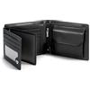 TEEHON Portafoglio Uomo RFID Blocking Portafoglio Uomo Slim Pelle in Microfibra con 13 Porta Carte di Credito Uomo, ID Window, Foto Window, Scomparti per Banconote, Confezione Regalo - Nero