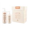 L'Amande Kit Corpo Latte e Nocciola - Cofanetto regalo detergente ed emolliente, 500 ml e 250 ml
