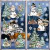 decalmile Vetrofanie Natale per Finestre Pupazzo di Neve Auto Adesivi per Finestra Albero di Natale Renna Adesivi Vetro Rimovibile Finestra Festa Inverno Finestra Decorazione Natalizia