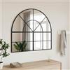 Gecheer Specchio da Parete, Design Minimalista 100x90 cm in Vetro con Telaio in Ferro Verniciato Nero, Adatto per Camera da Letto Corridoio Soggiorno e Bagno