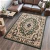 TAPISO Atlas Tappeto Salotto Moderno Pelo Corto Design Vintage Tradizionale Motivo Floreale Ornamenti Tonalita Verde Crema Oeko-Tex Soggiorno Sala Camera Ufficio 200 x 300 cm