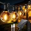 HeiPard Catena luminosa a LED Solare per Esterni, 15m, 25+2 G40, Dimmerabile, 3 Modalità, Telecomando per esterni, Resistente alle Intemperie, Luce Bianca Calda, Impermeabile, per giardino, balcone