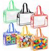 Eulihent 6 Pezzi Sacchetti Portaoggetti per Giocattoli Organizer Sacchetti Giochi Borse Portaoggetti in PVC per Giocattoli, Tasche Portaoggetti per Giocattolo, Puzzle, Libri (30x10x22cm)