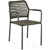 Bizzotto RAJADA, SEDIA C-BR ANTRACITE JA60/VERDE