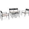 Bizzotto GARGANO, SET SALOTTO C-C ANTRACITE