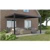 Magazzini Cosma S.P.A. Pergola bioclimatica grigio scuro 4x4, addossata