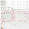 Babysanity - Paracolpi Lettino Ad Alta Traspirazione Dotato di Sistema Baby Air Mesh (Fantasia Rosa)