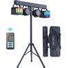 GdjRttk 60 W Set luci DJ con supporto e telecomando faretto par LED Derby RGBW effetto