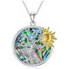 VONALA Collana con albero della vita, in argento Sterling 925, da donna, con ciondolo a forma di sole dorato, per amanti, idea regalo per ragazze, feste, Argento sterling