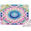 QKZJXNHPWR Mandala Fiore Motivo Puzzle 1000 Pezzi Carta per Adulti Colori Sfumatore Famiglia Relax Decorazione 52x38cm/1000pcs