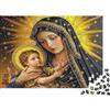 NIIBWSNWZZTWL Puzzle 1000 pezzi Aura Religiosa per Adulti Carta Educativo Puzzle Arte Madonna Decorazione Parete Relax 52x38cm/1000pcs