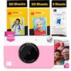 KODAK Printomatic Fotocamera - 75 Fogli - Stampa Zink 2x3" - 5MP, Portatile - Rosa, Fotocamera + 75 fogli