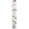Hzuaneri Libreria a Parete Sospesa, 7 Ripiani, 24x30x186 cm, Bianco | per Soggiorno, Camera da Letto, Studio, Bianco BC88803X