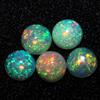Naturale Welo Etiope Opale di Fuoco Cabochon Multi Rotondo Gemma 6x6MM 10 Pezzi