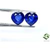 Sbi Gems 6x6 MM Naturale Zaffiro Blu Forma Cuore Taglio Paio 2.35 Cts Sfaccettato Loose