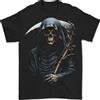 Gildan Il Design Del Teschio Con Il Grim Reaper E La Falce 1 Maglietta Uomo 100% Cotone
