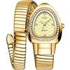 Gosasa Elegante orologio da donna a forma di serpente, design unico, serpente bobina elegante con diamanti e quadrante con numeri romani