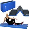 Eyepower Tappetino morbido extra-spessore per pavimento pieghevole per palestra 200x100x8 cm blu-nero