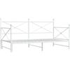 vidaXL Letto da giorno allungabile senza materasso bianco 100x190 cm acciaio