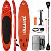 peme Tavola da stand up paddle PEME - Sunset Orange - 350 cm - Doppia pagaia e accessori completi, SUP, tavola da surf gonfiabile, fino a 166 kg, - Rosso e arancione
