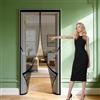 ZYANBIN Zanzariera Magnetica 120 x 252 cm Varie Taglie Tenda con Magneti Anti Zanzare Anti Insetti Traspirante Chiusura Automatica per Porta Finestra Balcone Soggiorno Ingresso, Nero