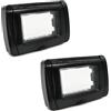 WEB world electronic business Set 2 pezzi - Placca Idrobox IP55 3 moduli Nero Compatibile con Serie Vimar Plana 12,8 x 8,4 cm