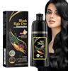 Bploar Shampoo colorante 500 ml, shampoo per capelli neri con estratto Polygonum Multiflorum, pulisce, ripara e nutre capelli lisci e neri (nero)