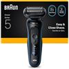 Procter & Gamble Braun Series 5 52-B1000s - Rasoio elettrico da uomo, con durata della batteria di 50 minuti, rasoio senza fili da uomo, impermeabile, prodotto in Germania, colore: blu