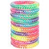 JessLab Elastici Spirale per Capelli, 10 Pezzi Senza per Tracce in Plastica per Coda di Cavallo, Accessorio per Ragazze e Donne, Colori Assortiti (Set 12)