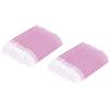 Alaoo 100 Pezzi Monouso Pennelli Labbra, Applicatore per Rossetto in Cristallo, Lip Gloss Applicatore Bacchette Pennello, Pennello per Dettagli Sulle Labbra(Rosa-Versione Crystal)
