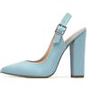 elashe Donna Decolleté col Punta a Punta Scarpe Donna Elegante Alto 4.7" Tacco Grosso Primavera Estate Azzurro EU37