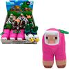 Bizak Minecraft 64110036-4 - Portachiavi in peluche a forma di pecora rosa, 13 cm, con anello per zaino o chiavi, giocattolo ufficiale da collezione
