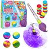 ZIMPLI Baff Bombz Magic Brush, 4 bombe da bagno e 24 pastiglie colorate, bacchetta magica. Dipingi magicamente l'acqua della vasca con questo giocattolo creativo. Giocattolo da bagno per bambini