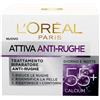 L'Oreal Paris L'ORÉAL Attiva Antirughe 55+ Crema Viso Donna Antirughe Riparatrice Giorno con Calcium, 50 ml