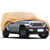 JURMON Copertura per auto resistente per esterni per Jeep Wrangler 4 porte, antivento, per tutte le condizioni atmosferiche, impermeabile, sole, pioggia, UV, polvere, neve, protezione per auto