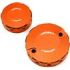 HHTFAO Adatto for 1290 SUPER ADVENTURE SR 1290 Super ADV R/T 1290SAS 1290 Super Duke R GT Tappo serbatoio liquido freni anteriore e posteriore for motocicletta(Orange-Combo (2pcs))