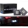 Esselle Parts Placchette Luci Targa LED Compatibili con Mercedes CLA W118, Classe A W176 W177, Classe B W247, Classe V W447, GLA X156, GLC X253, GLK, ML W166, SLK R172 18 SMD CANBUS 6000K Bianco Plug & Play