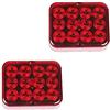 ETUKER 2PCS x Rimorchio Fanale Retronebbia LED, 12V Impermeabile Universale Rimorchio Fanale Retronebbia LED, Per Caravan/RV/Autocarro/Trattore/Rimorchio Retronebbia(1 Paio)